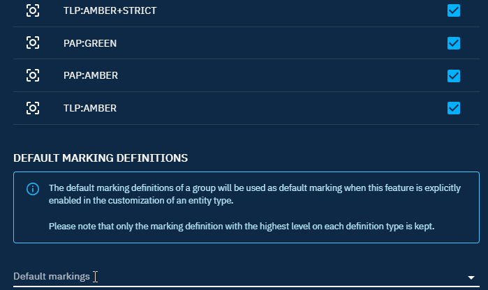 Add default marking