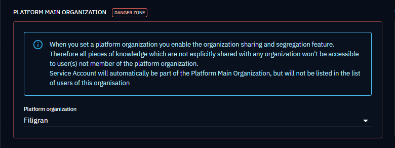 Platform main organization