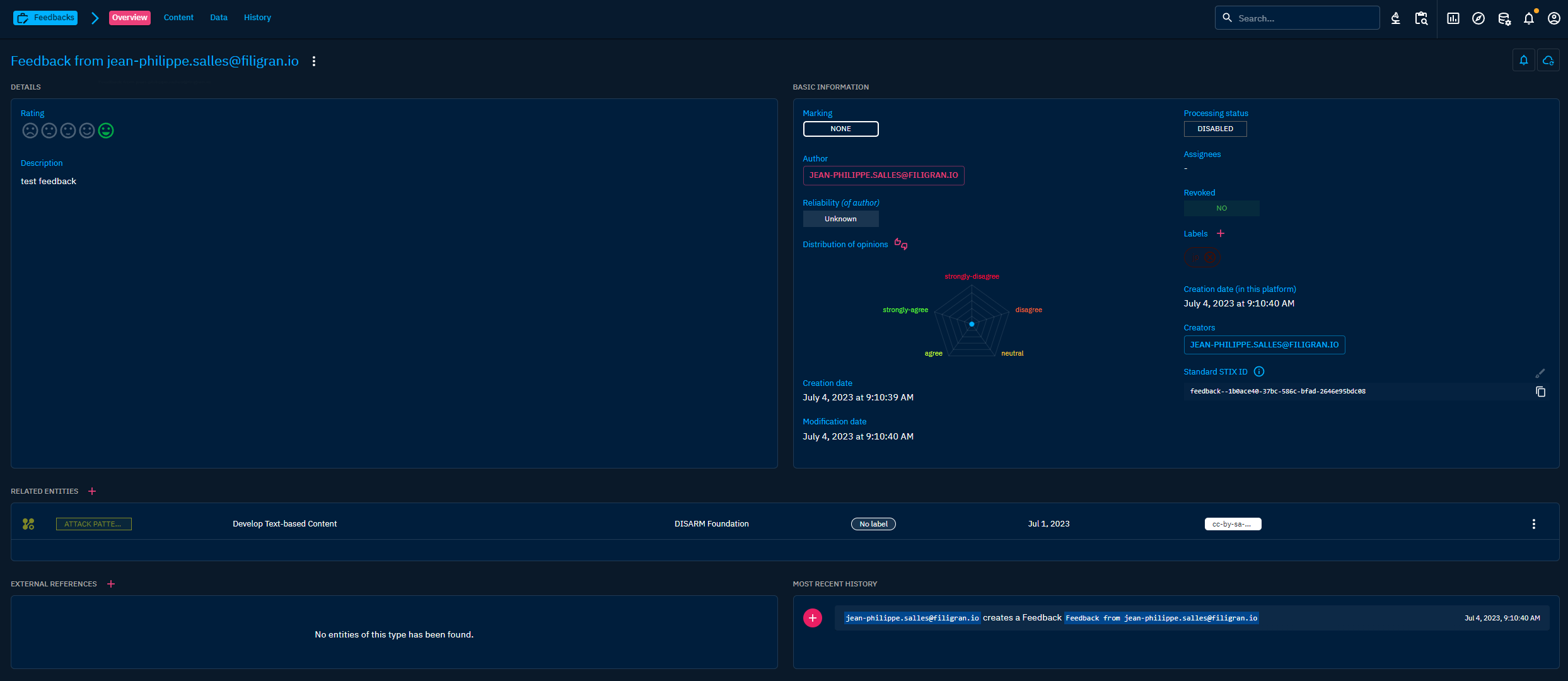 Feedback Overview