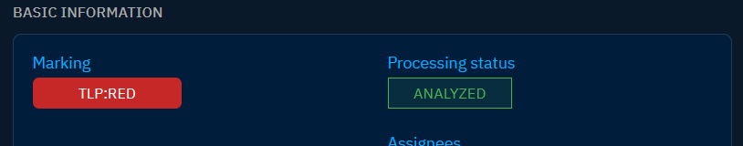 Processing status