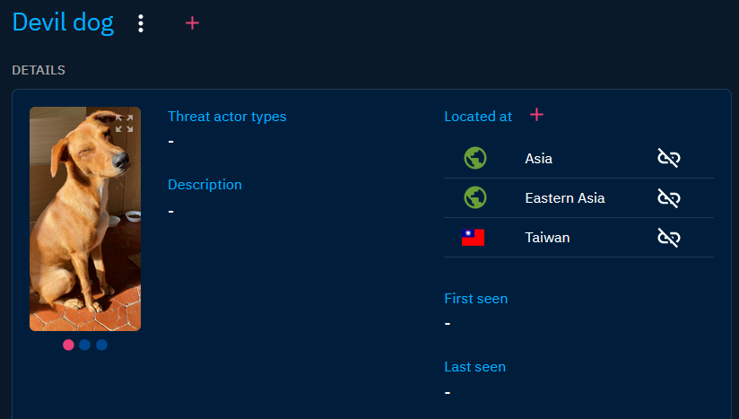 Profile pictures of a Threat Actor