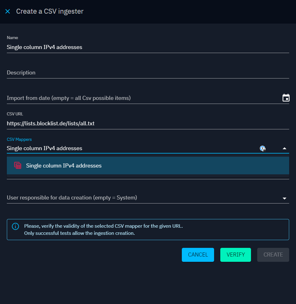 CSV feeds creation: prior CSV mapper test
