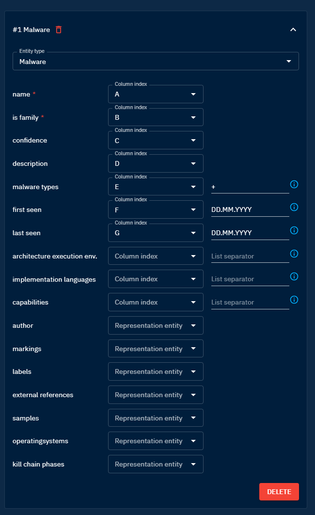 Field options