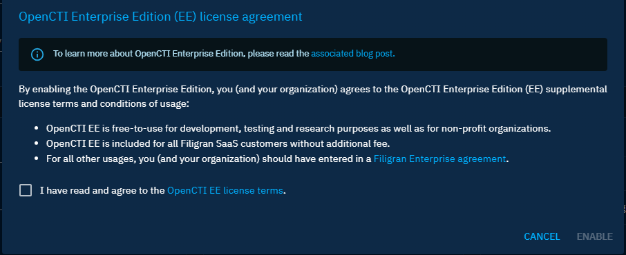 OpenCTI EE EULA
