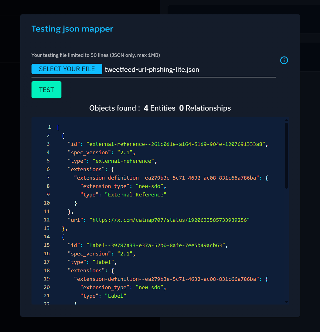 Test a JSON Mapper