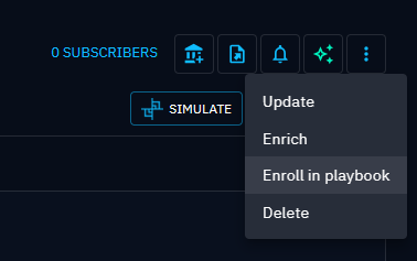 Enroll entity in playbook